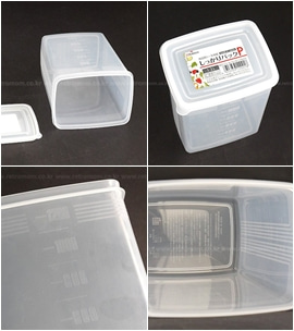 (냉장/냉동 및 전자렌지까지 모두 사용가능한) 일본 1.3L 반투명 직사각 캐니스터/육수통