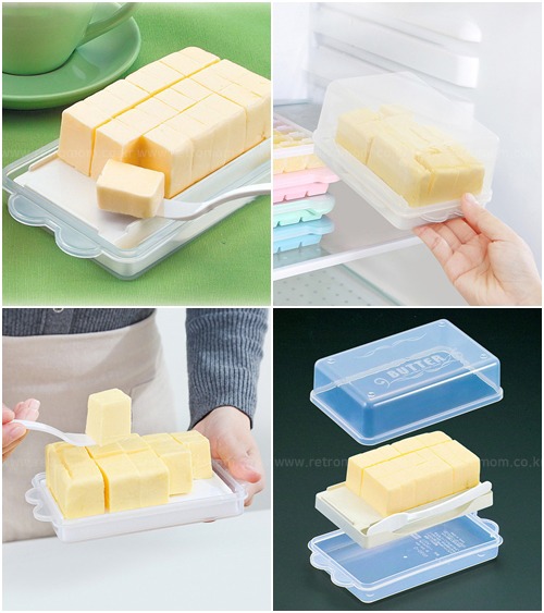(한정수량/ 단종상품) 일본 버터 케이스 / 버터 보관 용기 / 치즈 보관 용기