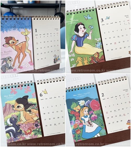 (시즌 한정수량/소량입고) 일본 정품 2024년 디즈니 탁상 달력